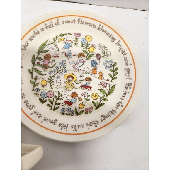 Vtg Children's Lenox Dinner Set "Gentle Friends" Plate Bowl Cup Made in USA - Picture 3 of 6